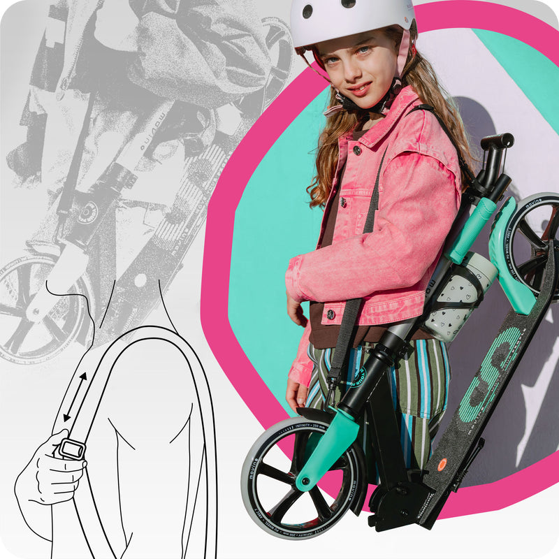 Includes carrying strap for easy daily commutes.