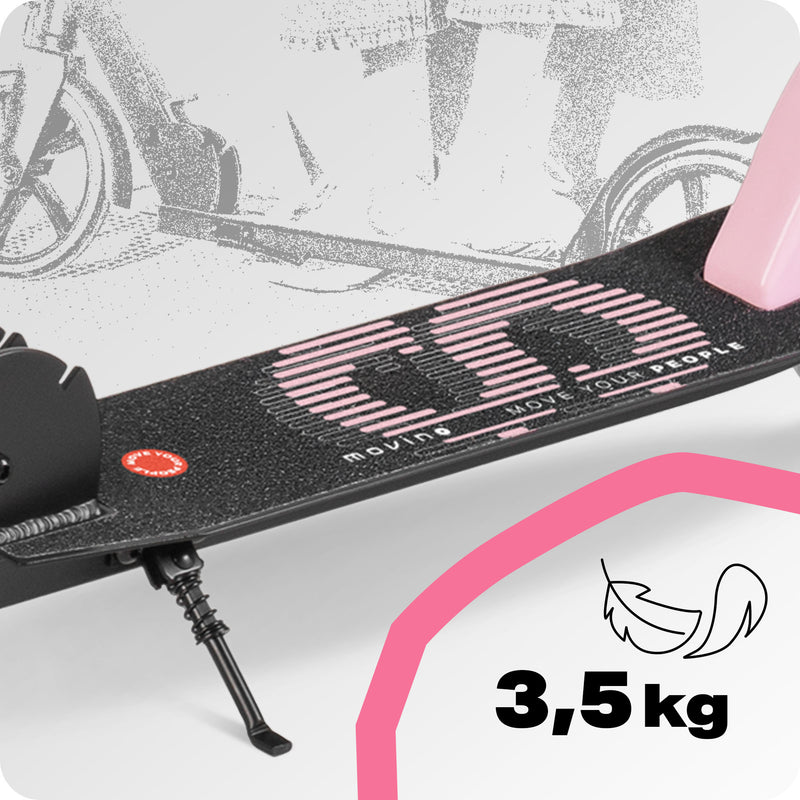 Only 3.5 kg – light to ride, easy to carry!
